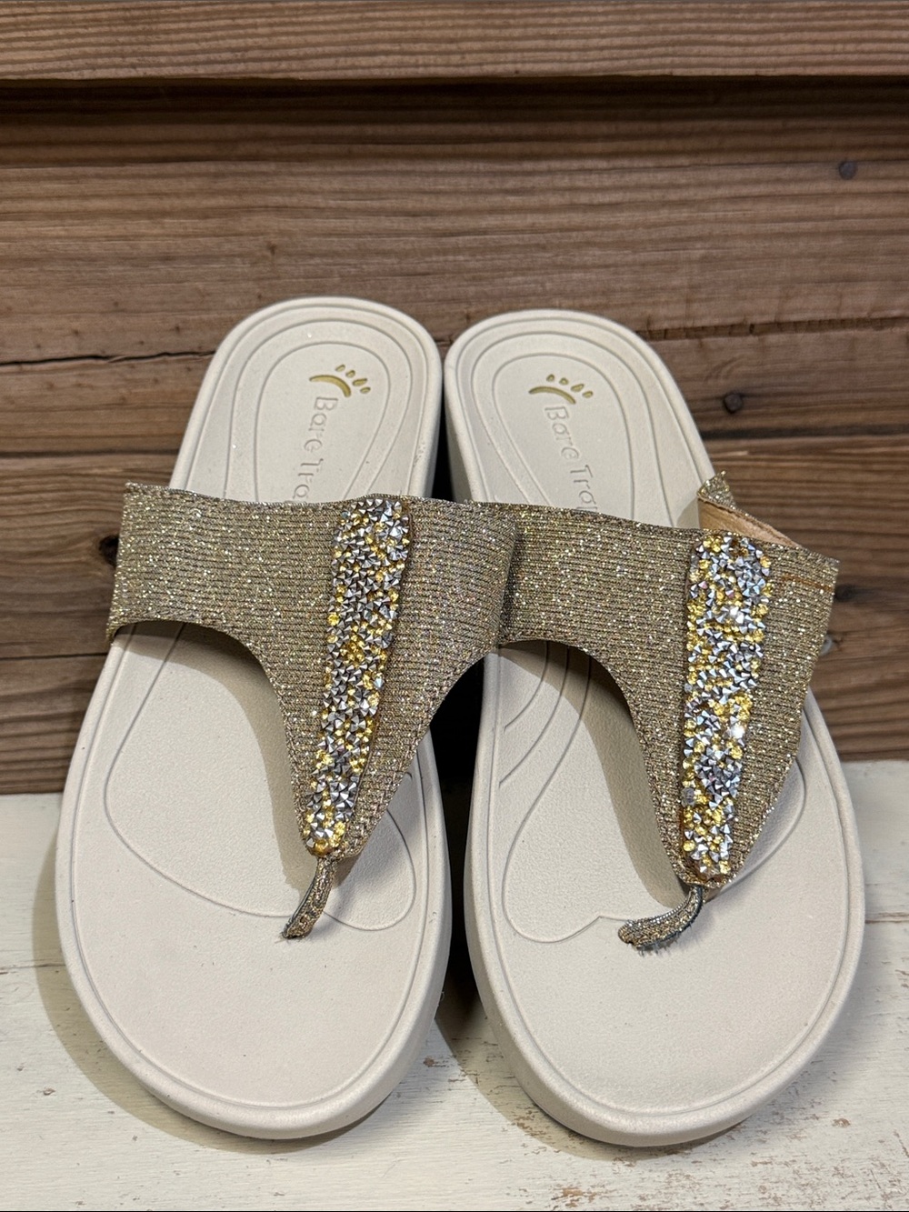 BareTraps ‘Garnett’ Glitter Thong Sandals